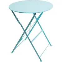 Bolero Inklapbare stalen tafel Bolero, weerbestendig, blauw, 71(h)x59,5Øcm