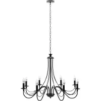 Toolight De Plafondlamp Hangend Rustiek Zwart APP648-8CP
