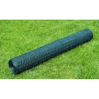 vidaXL Draadhek met PVC-coating, 25x0,5 meter, groen