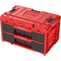 Qbrick System ONE Drawer 2 Gereedschapskoffer 2.0 RED Ultra HD Op maat gemaakte gereedschapskoffer 587 x 380 x 340 mm 29 l met twee laden
