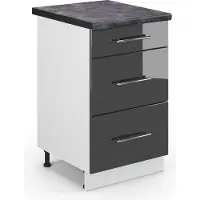 Vicco Fame-Line Keukenkasten – 50 cm, WB Antraciet Antraciet Hoogglans