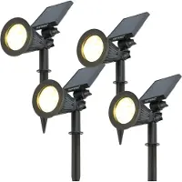 HOFTRONIC™ 4x Bend LED Solar Prikspot 3000K warm wit IP65 waterdicht Tuinspot - Tuin spots, spots bodem buiten