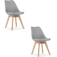 Leobert Stoel - - Mark - Grijs - 49 x 43 x 82 cm - Lot bestaande uit 2 stuks