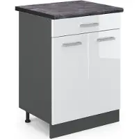 Vicco R-Line Keukenonderkast – 60 cm, WB Antraciet Wit Hoogglans