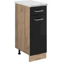 Vicco R-Line Keukenonderkast – 30 cm WB Marmer Zwart hoogglans