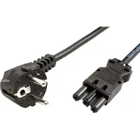 Bachmann installatiestekker stroomkabel - Wieland GST18 - CEE 7/7 / zwart - 5 meter