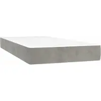 Syfax Pocketveringmatras medium 90x220x20 cm fluweel lichtgrijs