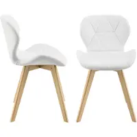 En.casa Eetkamerstoel Almhult 81x57x49 cm set van 2 wit
