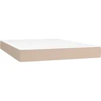 Syfax Pocketveringmatras medium 140x200x20 cm kunstleer cappuccinokleurig