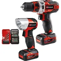 Einhell Accuboormachine-schroefmachine set TE-CD 12/1 Li +22+CL (2x2.0Ah)