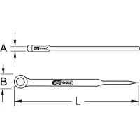 Ks Tools ringsleutel / tangsleutel 963.8176, 38 mm, koper-beryllium (niet-ijzerlegering), 350 g