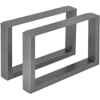 En.casa Stalen onderstel set van 2 U tafelpoot 64x40 cm metaal grijs []