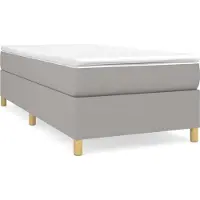 Syfax Boxspring met matras stof lichtgrijs 90x200 cm
