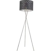 Globo Lighting vloerlamp, metaal, mat nikkel, 1x E27