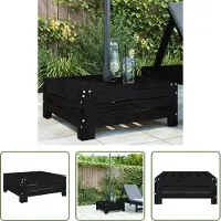 The Living Store De Living Store: Verkleiding voor parasolstandaard, zwart, massief hout, grenen