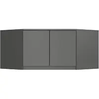 Akord Aanbouwkast Grafietgrijs S100 Staand - 100x55x50cm - 2 Deurs Mat Laminaat - Zelfmontage Makkelijk