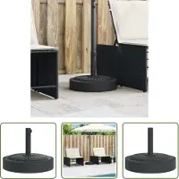 The Living Store De Living Store parasolstandaard voor parasols met een mast van 38/48 mm, geschikt voor een gewicht van 25 kg, is rond van vorm