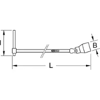 Ks Tools 5171111 517.1111 Dubbele scharniersleutel 11 mm Uitvoering Inbus 491 mm 1 stuk(s)