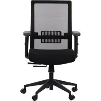 Stema Ergonomische draaibare bureaustoel RIVERTON M/L, verstelbare armleuningen, rugleuning van gaas, verschuifbare zitting (voor-achter), zwart