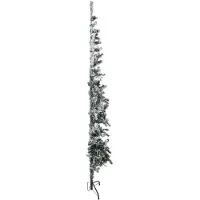 Prolenta Maison Exclusive - Kunstkerstboom, half, met sneeuw, slank, 210 cm