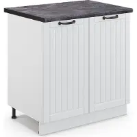 Vicco Fame-Line Wastafelkast – 80 cm, WB Antraciet Wit Landhuis