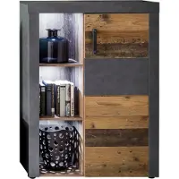 Ebuy24 Irina dressoir 1 deur en 3 planken, grijs Matera, Old Wood decor.