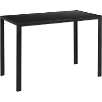 En.casa Eettafel Porvoo gehard glas 8 mm 105x60x75 cm zwart