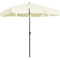Syfax Strandparasol 200x125 cm zandgeel