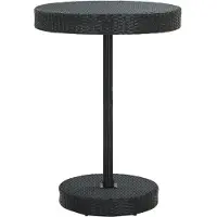 Syfax Tuintafel 75,5x106 cm poly rattan zwart