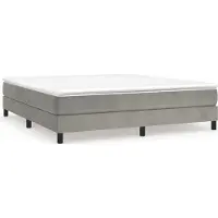 Syfax Boxspring met matras fluweel lichtgrijs 180x200 cm