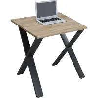 VCM Lona Bureau 80x80 cm X-frame Sonoma eiken decor/zwart.