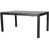 Ebuy24 Dory tuintafel, incl. 2 inlegplaten L 160-260 cm zwart/grijs.