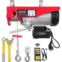Vevor Elektrische lier, 400-800 lbs, motorlier, kabeltrekwind met afstandsbediening