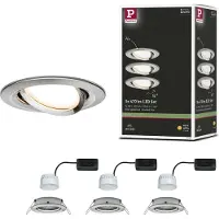 Paulmann 93447 Nova Inbouwlamp Set van 3 stuks LED LED 18 W IJzer (geborsteld)