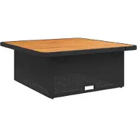 Syfax Tuintafel 110x110x71 cm poly rattan en massief acaciahout zwart