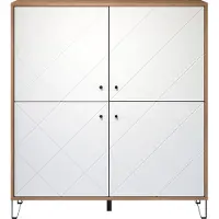 Trendteam Buffet hoog 4 deuren mat wit l123 cm touch