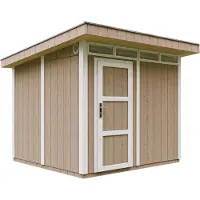 Timbela M903-TERRA BROWN - LP SmartSide Tuinhuis op houtbasis - 6 m² - 294x279xH237 cm - met vloer en verf