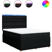 Syfax Boxspring met matras stof zwart 160x200 cm