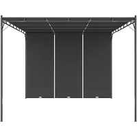 Syfax Tuinprieel met zijgordijn 4x3x2,25 m antraciet