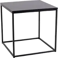 Ebuy24 Viggo salontafel hoektafel zwart.