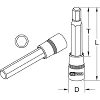 Ks Tools 9631313 9631313 Inbus Verwisselbare kop 6 mm 1/2 6 mm 1/2 (12.5 mm)