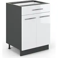 Vicco Fame-Line Keukenonderkast – 60 cm met lade, zonder werkblad Wit Hoogglans