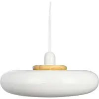 Dyberg Larsen Design hanglamp Planet, dimbaar, wit / opaal, Woon-/ Eetkamer, metaal, Design, hanglamp