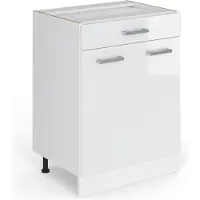 Vicco R-Line Keukenonderkast – 60 cm met lade, zonder werkblad Wit Hoogglans