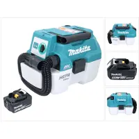 Makita DVC 750 LM1 accustofzuiger LXT 18 V 67 mbar 7,5 l borstelloos + 1x accu 4,0 Ah - zonder oplader