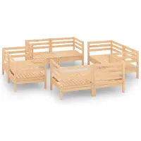 vidaXL 8-delige Loungeset massief grenenhout
