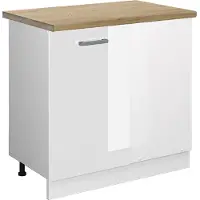 Vicco R-Line Hoekkast – 86 cm, WB Eik Wit Hoogglans