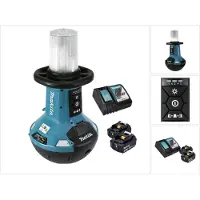 Makita DML 810 RF Akku LED Flächenlicht 18 / 36 V ( 2 x 18 V ) 5500 lm IP54 + 2x Akku 3,0 Ah + Ladeg