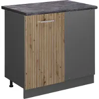 Vicco R-Line Hoekkast – 86 cm, WB Antraciet Artisanaal eiken