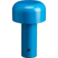 Luxus Draadloze Tafellamp Touch - Luna - Blauw - 20cm - Tafellamp Slaapkamer - Decoratieve tafellamp - Oplaadbaar - Dimbaar